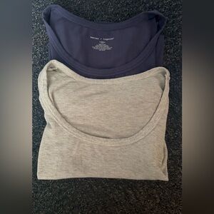 Basic Women's Tops Set - Navy and Gray